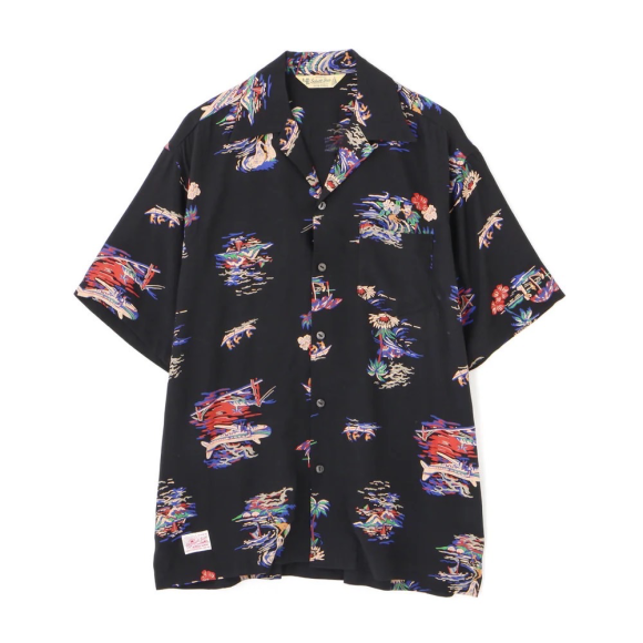 Schott×PJ/ショット×パイナップルジュース/RAYON SHIRT ALOHA LAND/レーヨンシャツ アロハランド
