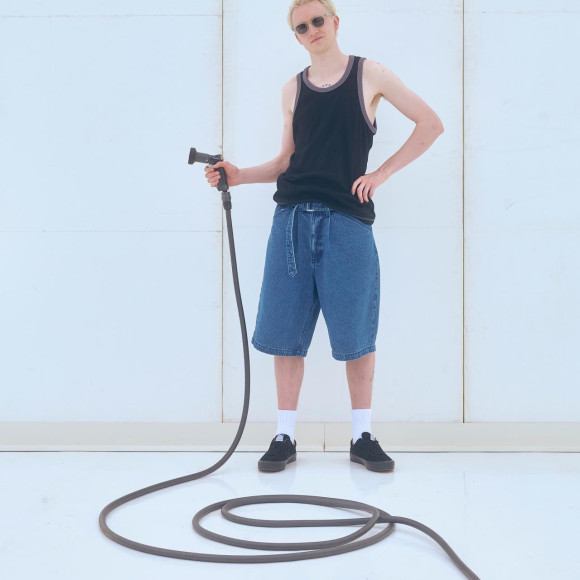 B omnivore/비옴니보/DENIM BELT SHORTS 데님 벨트 쇼츠