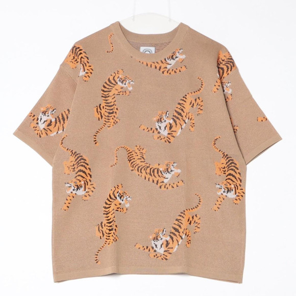 B omnivore/비옴니보RN 호랑이 총병 WJQD 크루넥 S/S