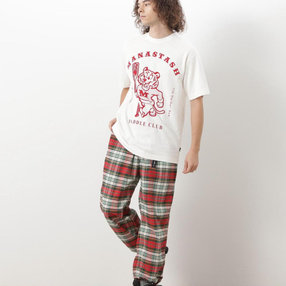 MANASTASH/ mana stuss /WASHED PLAID STRING PANTS