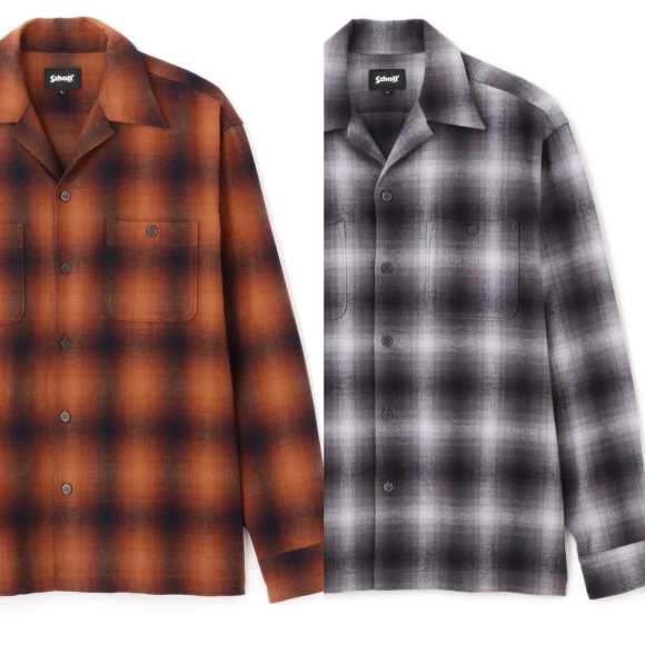 【Schott】OMBRE CHECK FLANNEL LS SHIRT