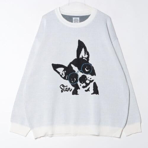 B omnivore/ビーオムニボー/DOG SWEAT CREW ドッグスウェットクルー