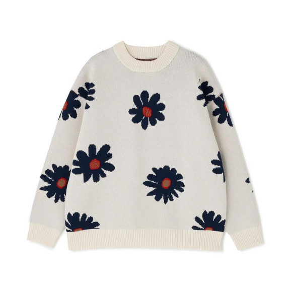 [บอด B omnivore/ B โอมนี] นิท FLOWER KNIT TOP ดอกไม้