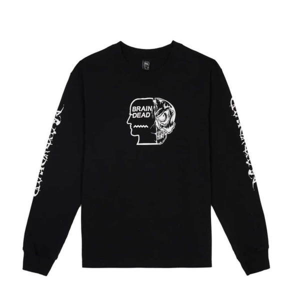 BRAIN DEAD/ブレインデッド/SKULL MECH LONG SLEEVE - BLACK