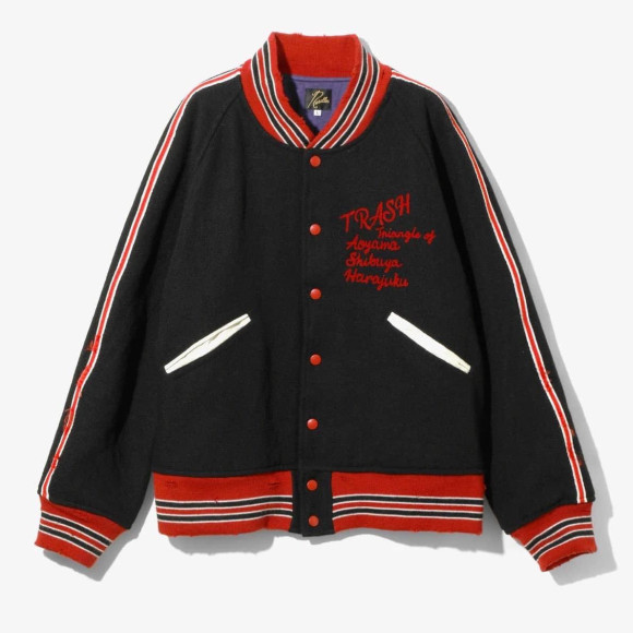 NEEDLES/니들즈/DECONSTRUCTED LETTERED JACKET - WOOL MELTON