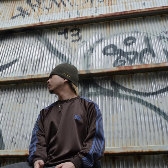 Needles/ニードルズ　BEAVER別注 Track Crew Neck Shirt - Poly Smooth
