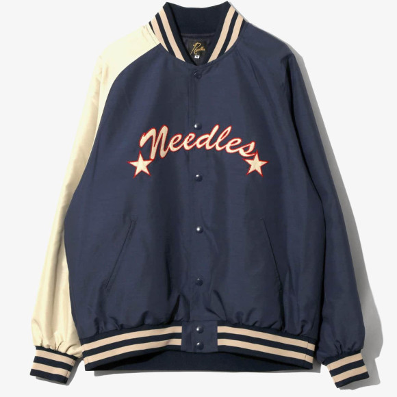 NEEDLES/ニードルズ/STADIUM JACKET - POLY SHANTUNG スタジャン