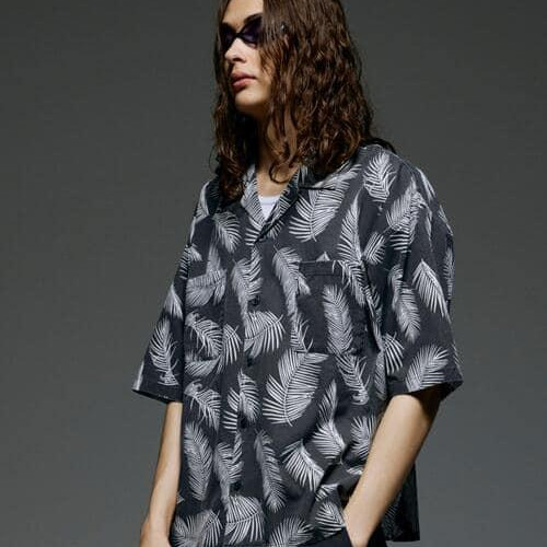 B omnivore/ビーオムニボー　PIGMENT WIND CLOTH SHIRT ピグメントウインドクロスシャツ