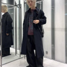 冬の王道、コート×ニットを合わ...