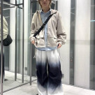 White with unique pants...