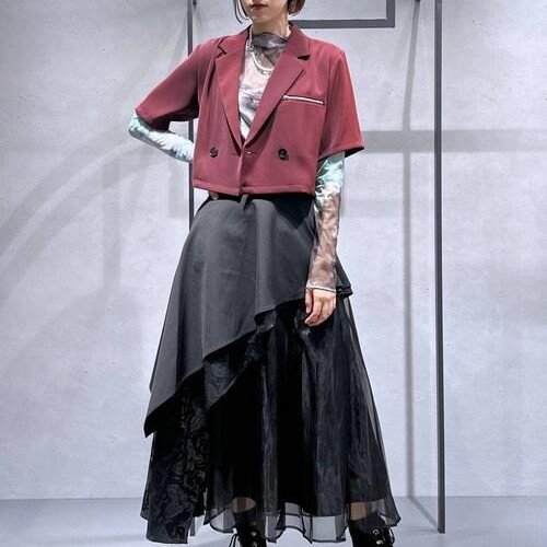 169㌢高身長女子同系色コーデ...