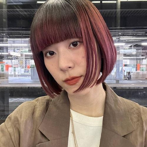 少し前に染めた時の！トップは地...