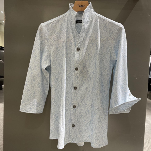 花柄7分袖シャツ