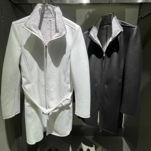 HIGH STREETフェイクムートンスタンドコート