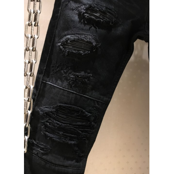 14th Addiction デニム 14th addiction leather switching denim - メルカリ