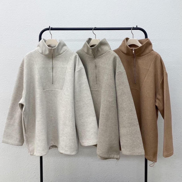 新作♡ハーフジップトップス