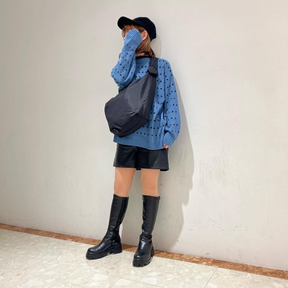 新作♡穴あきルーズニットPO