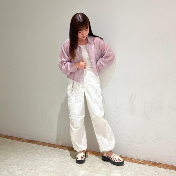 新作♡シアーシャツ＆ナイロンパンツ