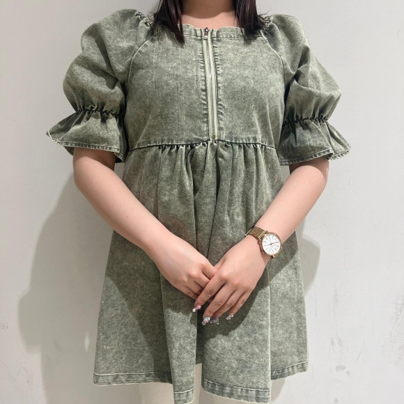 新作♡ジップペプラムブラウス