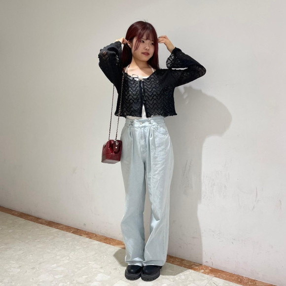 新作♡レースカットカーデキャミSET