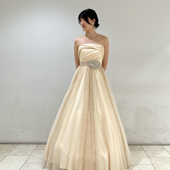 流れ星⭐︎のような光に包まれたチュールドレスのご紹介♪