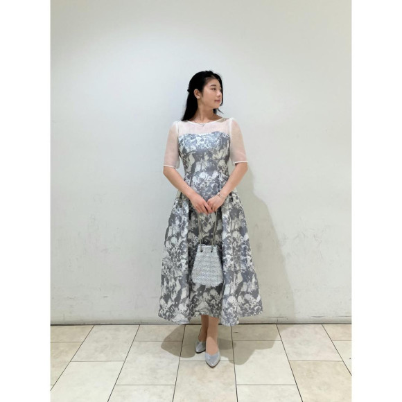 ボタニカルジャガードドレス♡