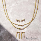 DIAMOND BOW(リボン) ヘリンボーンネックレス&ピアス