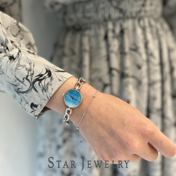 FACET STONE  CHAIN WATCH