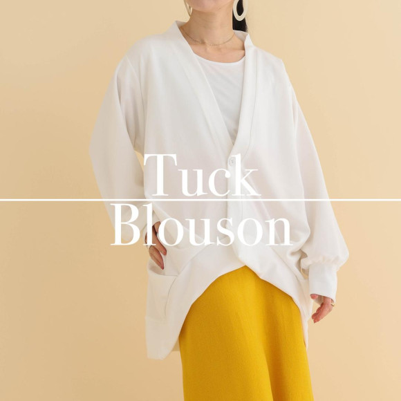 ■Tuck design blouson■