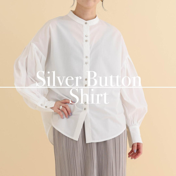 ■Silver button shirt■