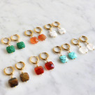 ■色彩繽紛的天然石耳環■