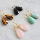 ■天然石のしずくピアス■