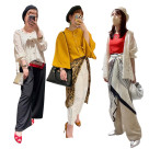 ■スカーフ腰巻きコーデ■