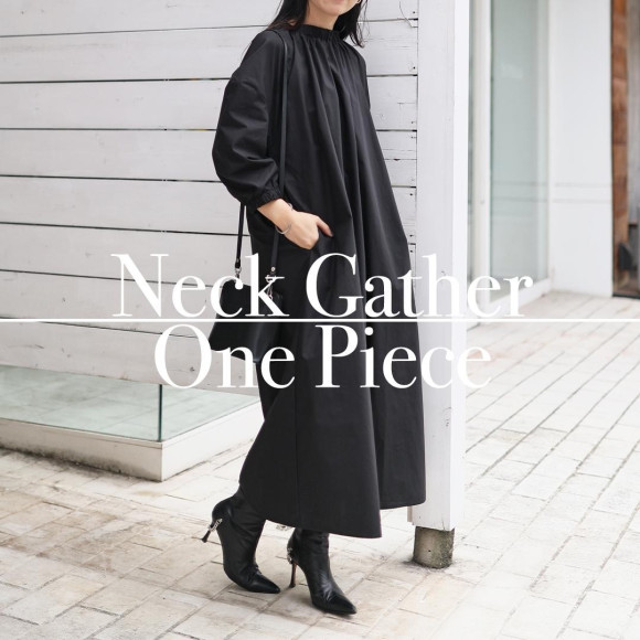 新入荷！ネックギャザーワンピース