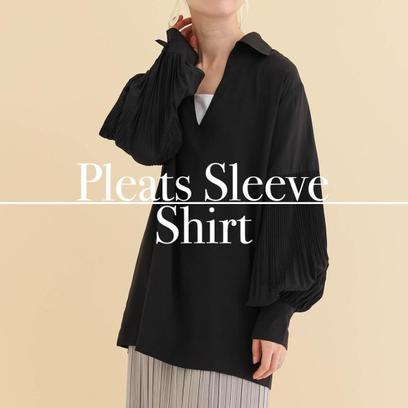 ■スキッパーボリューム袖シャツ■