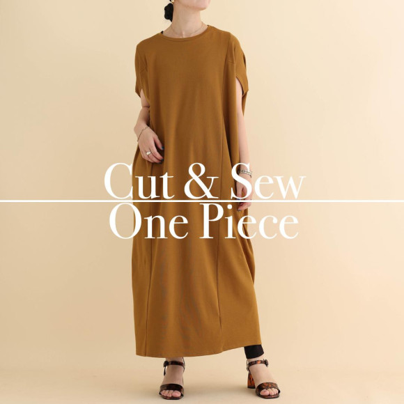 ■コクーンシルエットカットワンピース■