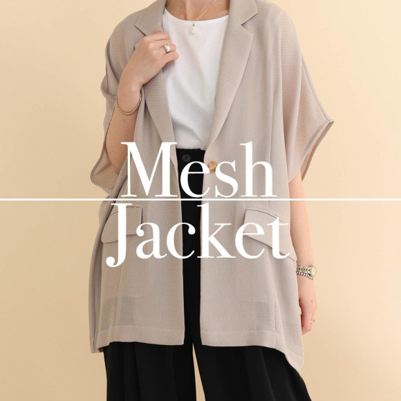 ■Mesh short sleeve jacket■