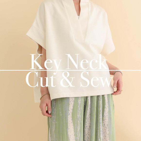 ■Key neck cut-and-sew■