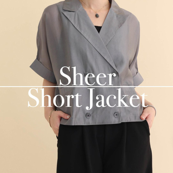 ■Sheer short jacket■