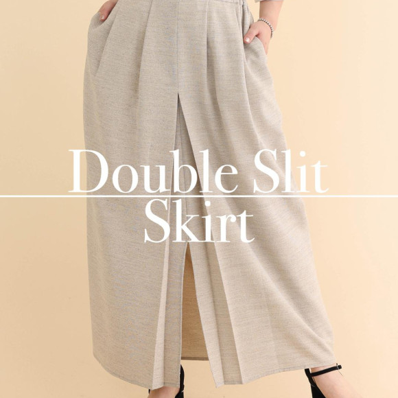 ■W slit skirt■