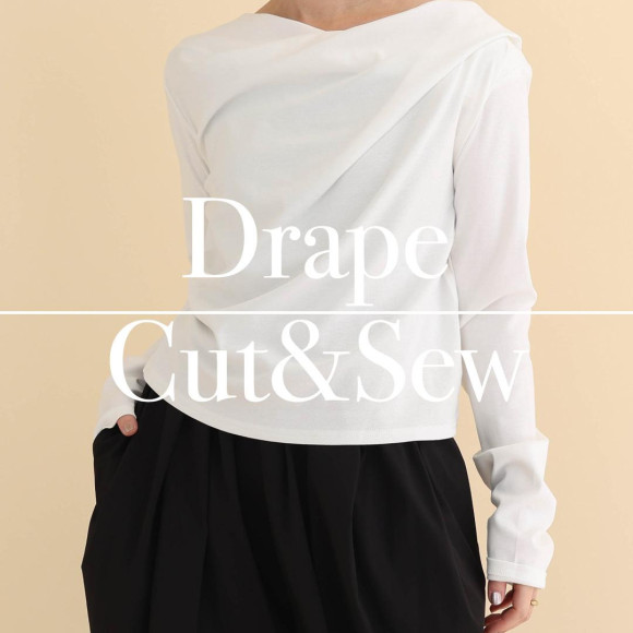 ■Long sleeve drape cut-and-sew■