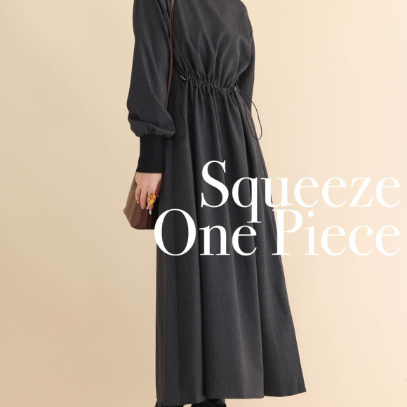 ■ドロスト長袖ワンピース■