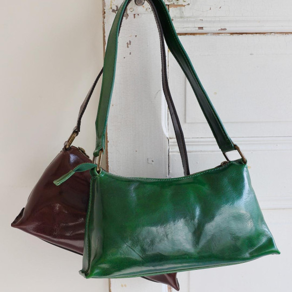 ■イタリアレザー台形ミニバッグ■