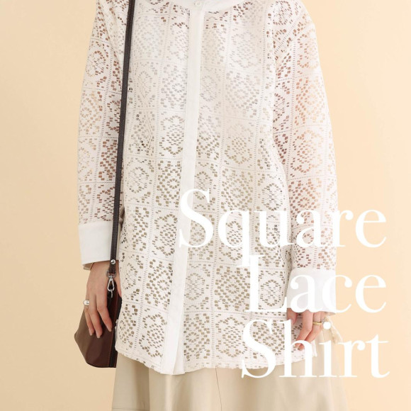 ■スクエアレースシャツ■