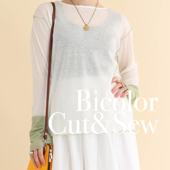 ■バイカラーカットソー■
