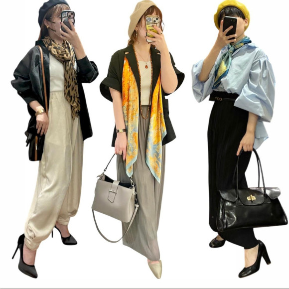 ■春の簡単スカーフコーデ■