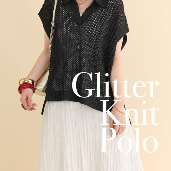 ■グリッターニットポロ■