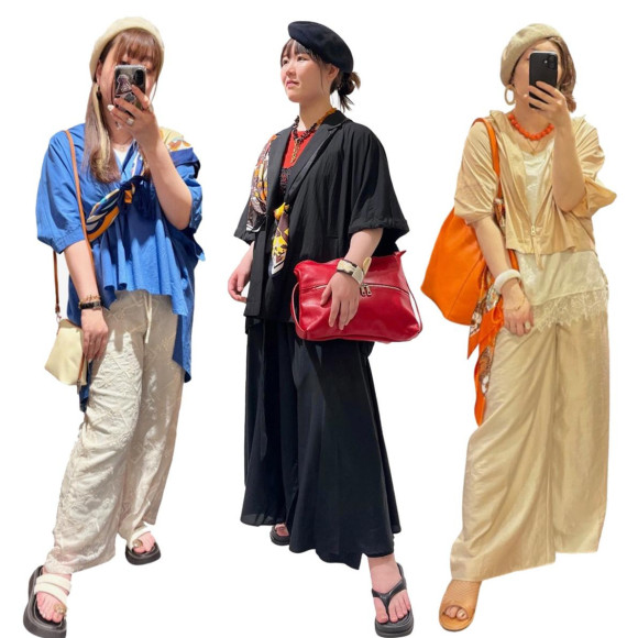 ■差し色を入れたコーディネート■