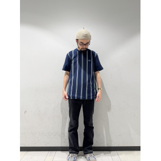 ⬛︎ Striped Crepe Pique T-Shirt ⬛︎