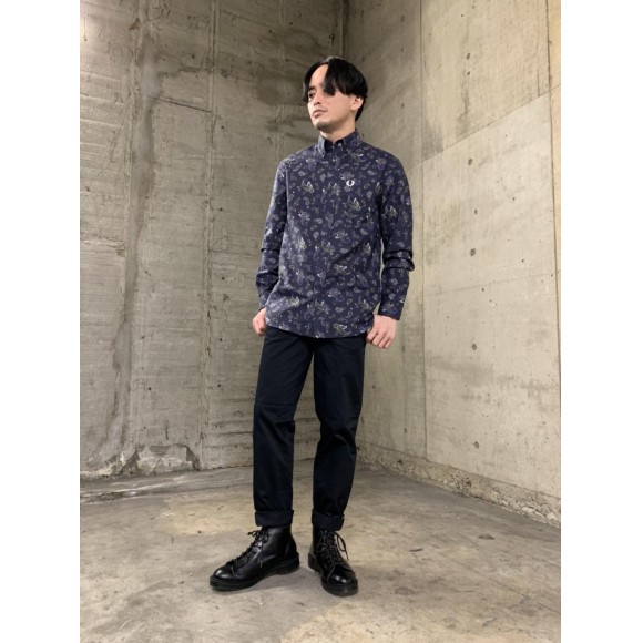 No.162 FRED PERRY フレッドペリー ペイズリー柄シャツ（美品） - シャツ